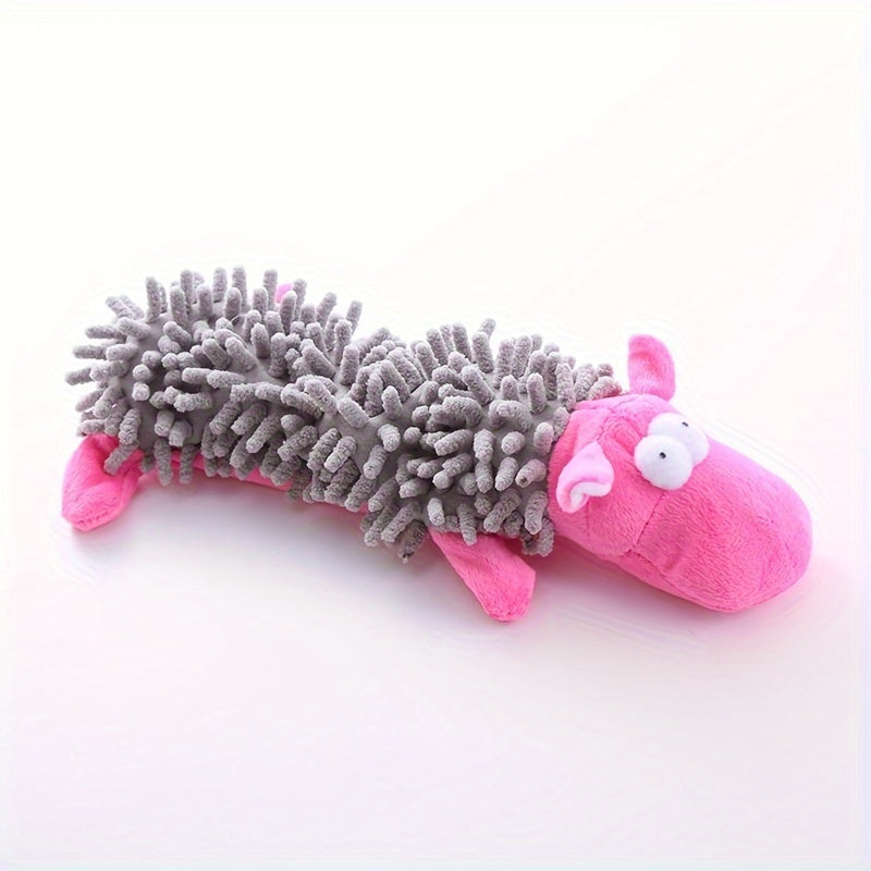 Interactive Plush Dog Toy with Squeaker for Chew