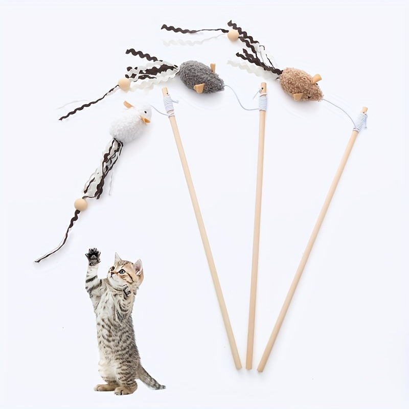 Mouse Cat Teaser Stick