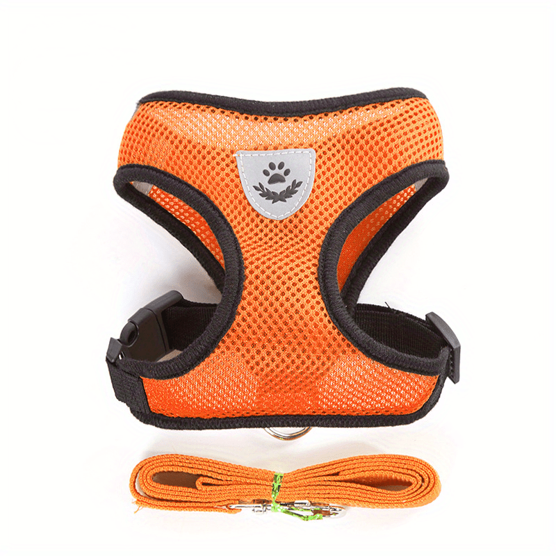 Adjustable Puppy Cat Vest Harness With Soft Mesh