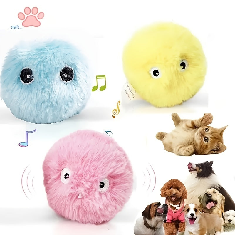 Interactive Cat Plush Toy Ball