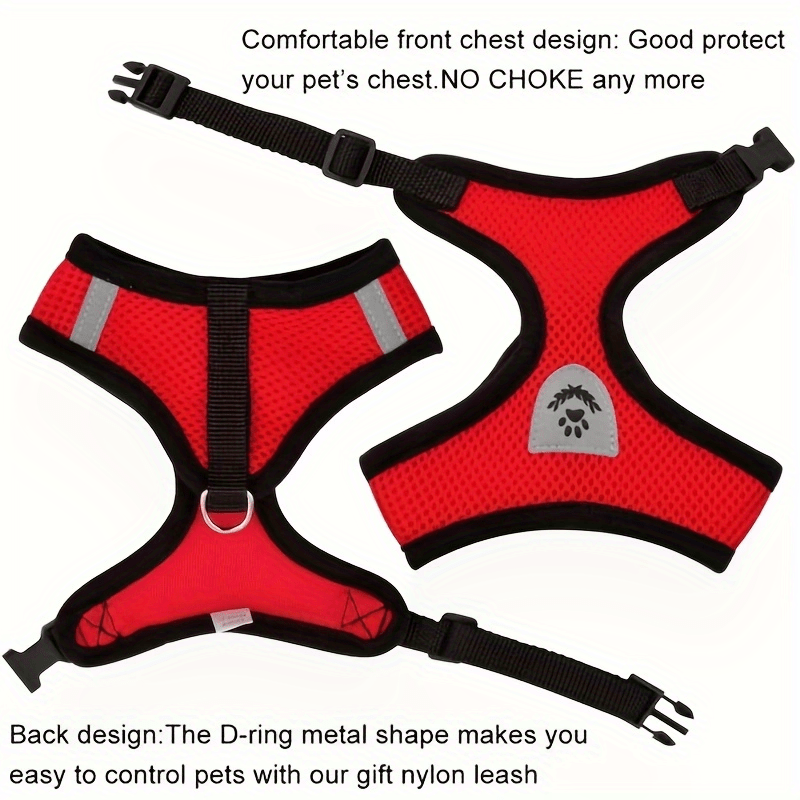 Adjustable Puppy Cat Vest Harness With Soft Mesh