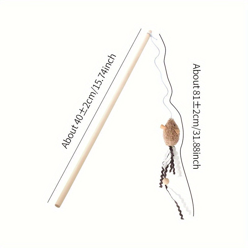 Mouse Cat Teaser Stick