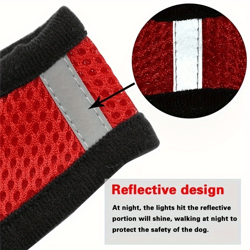 Adjustable Puppy Cat Vest Harness With Soft Mesh