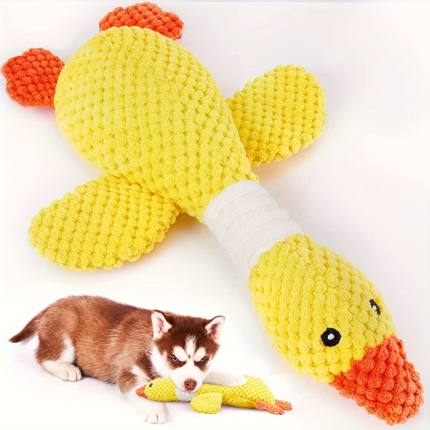 Durable Plush Duck Dog Toy for Medium Breeds