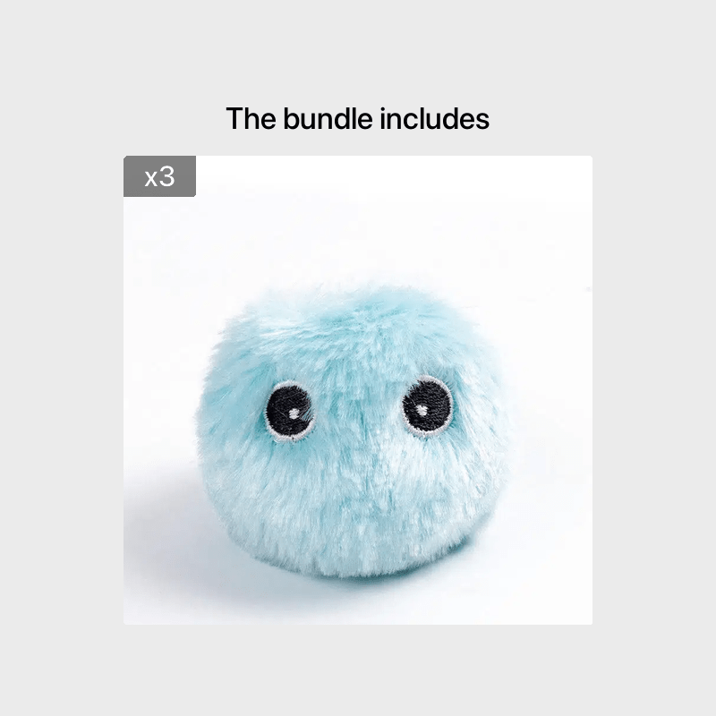 Interactive Cat Plush Toy Ball