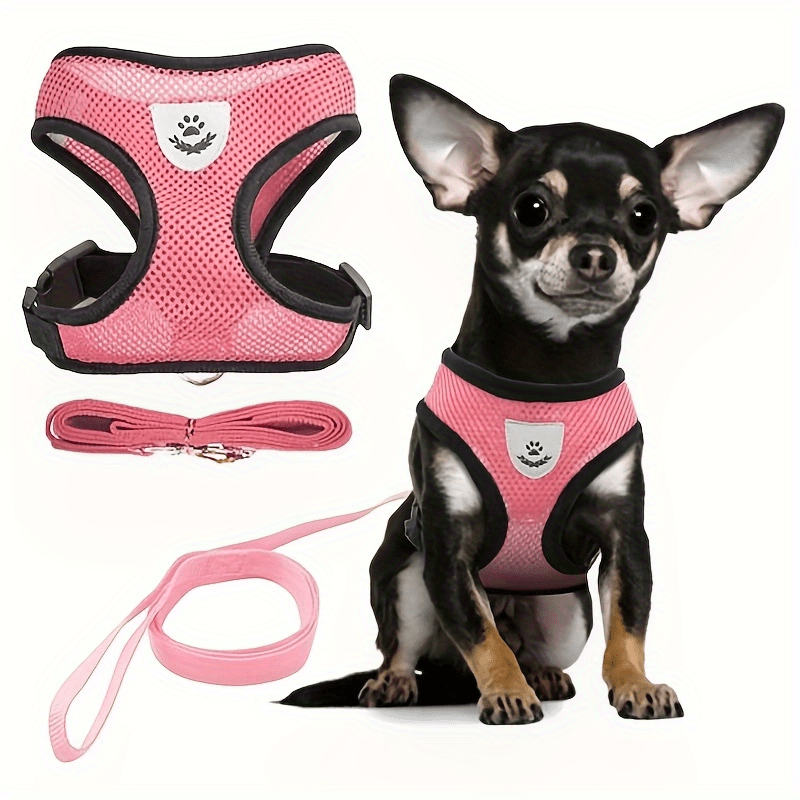 Adjustable Puppy Cat Vest Harness With Soft Mesh