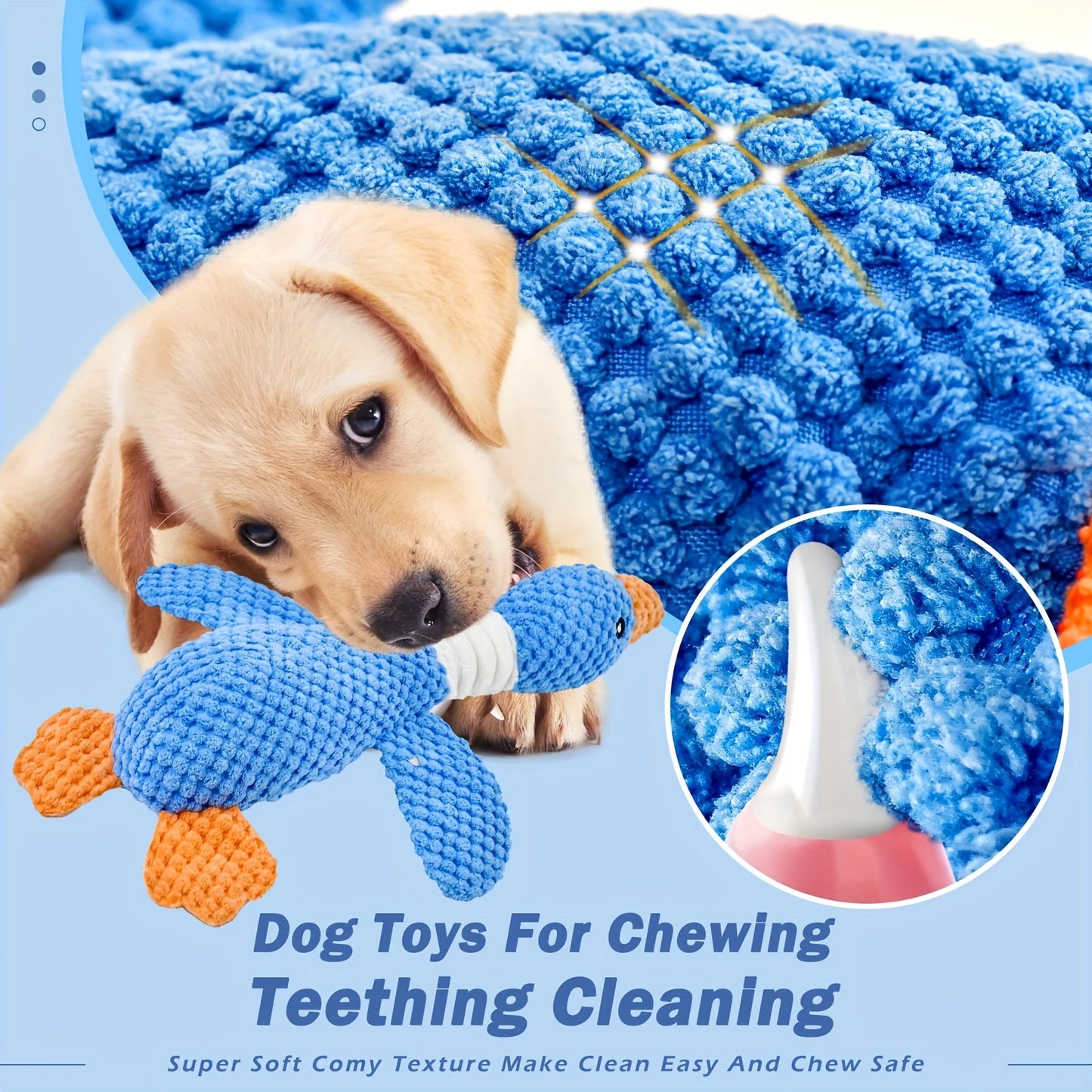 Durable Plush Duck Dog Toy for Medium Breeds