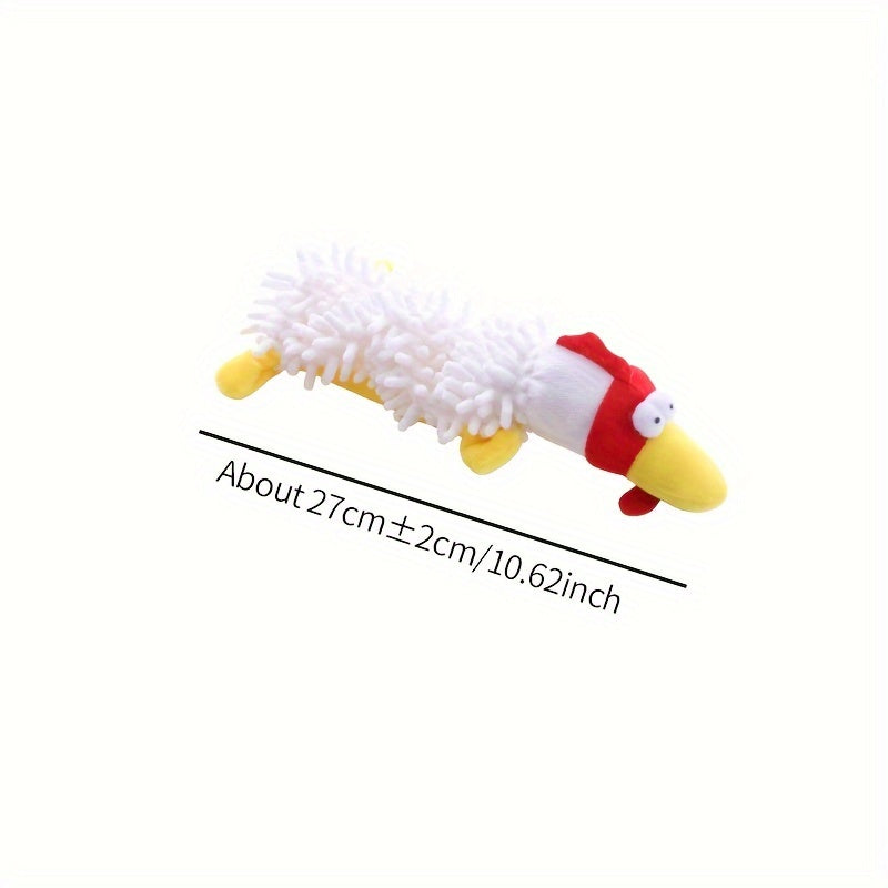 Interactive Plush Dog Toy with Squeaker for Chew