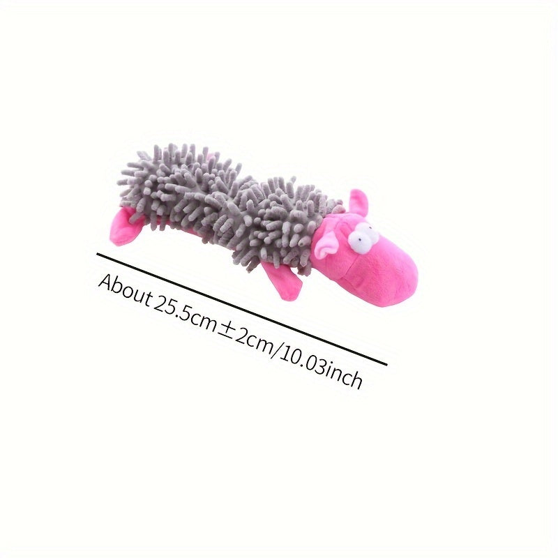 Interactive Plush Dog Toy with Squeaker for Chew