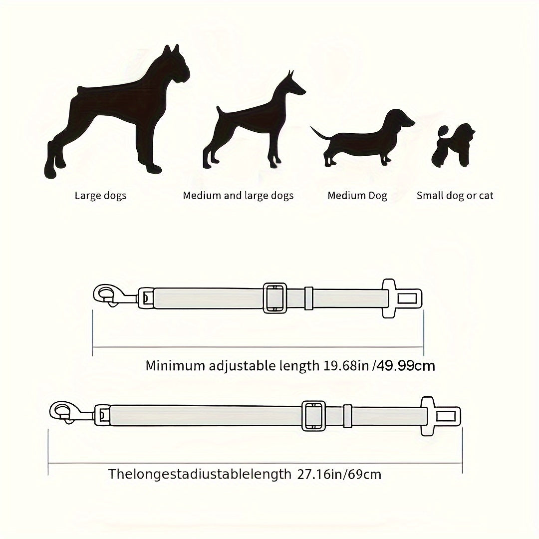 Adjustable Pet Safety Seat Belt
