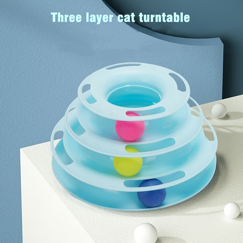 Cat Toy Tower with Rotating Balls