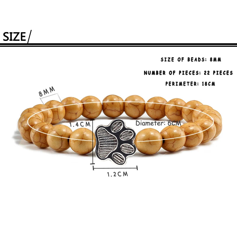 Matte Lava Volcanic Stone Paw Charm