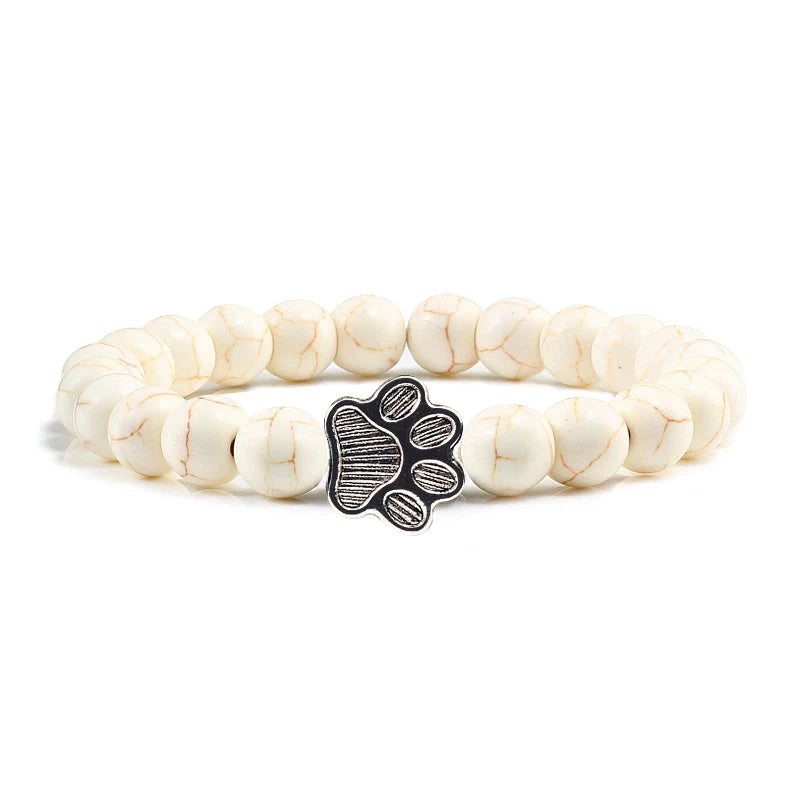 Matte Lava Volcanic Stone Paw Charm