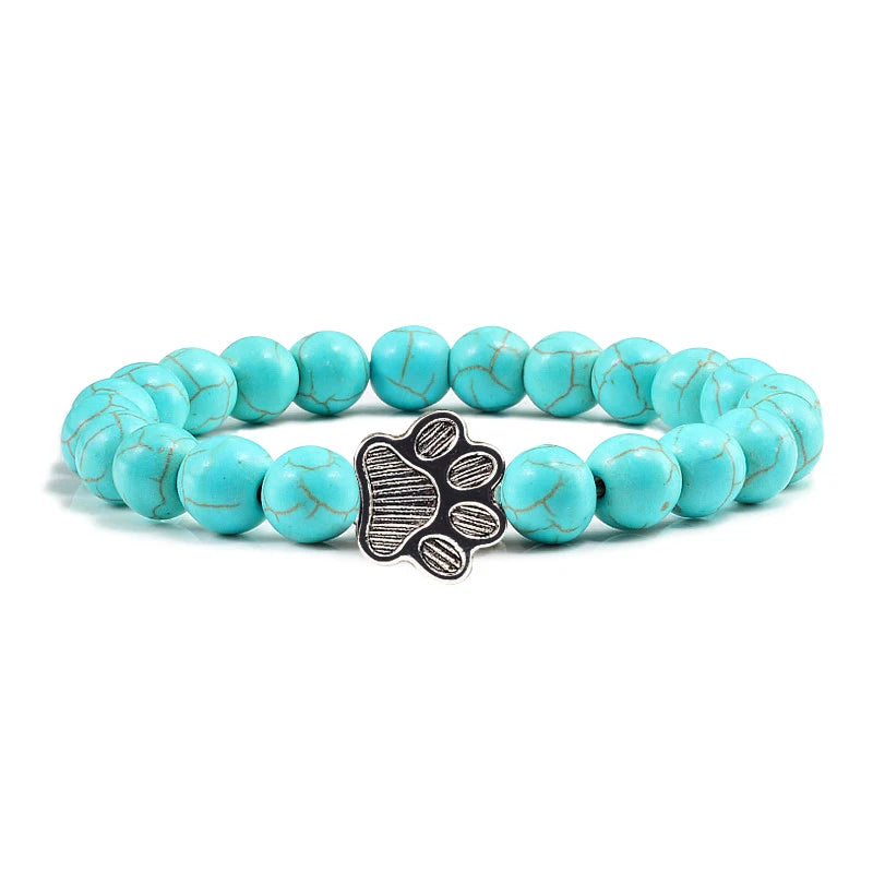 Matte Lava Volcanic Stone Paw Charm
