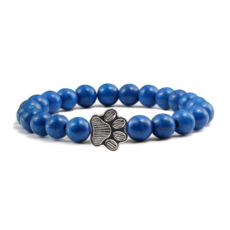 Matte Lava Volcanic Stone Paw Charm