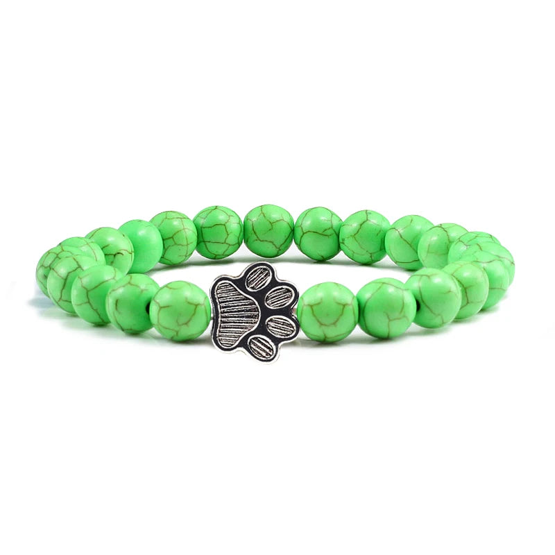Matte Lava Volcanic Stone Paw Charm