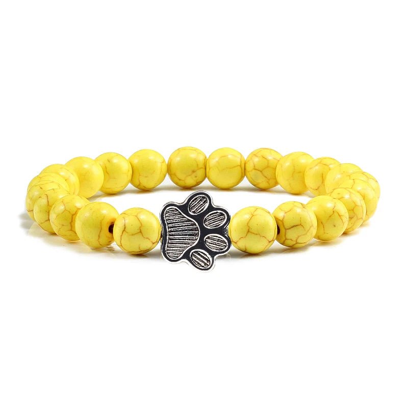 Matte Lava Volcanic Stone Paw Charm