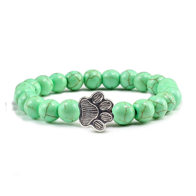 Matte Lava Volcanic Stone Paw Charm