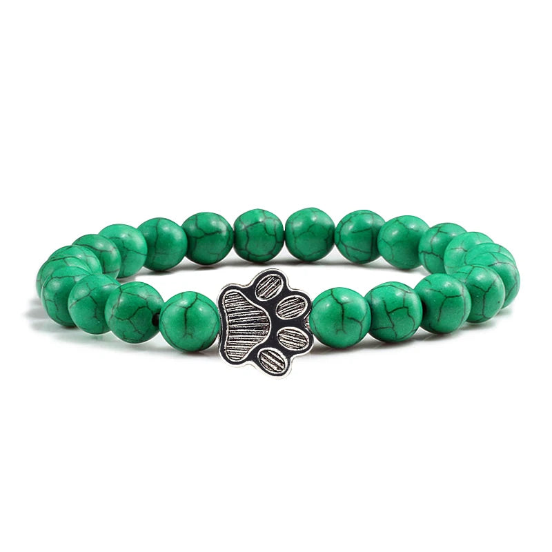 Matte Lava Volcanic Stone Paw Charm