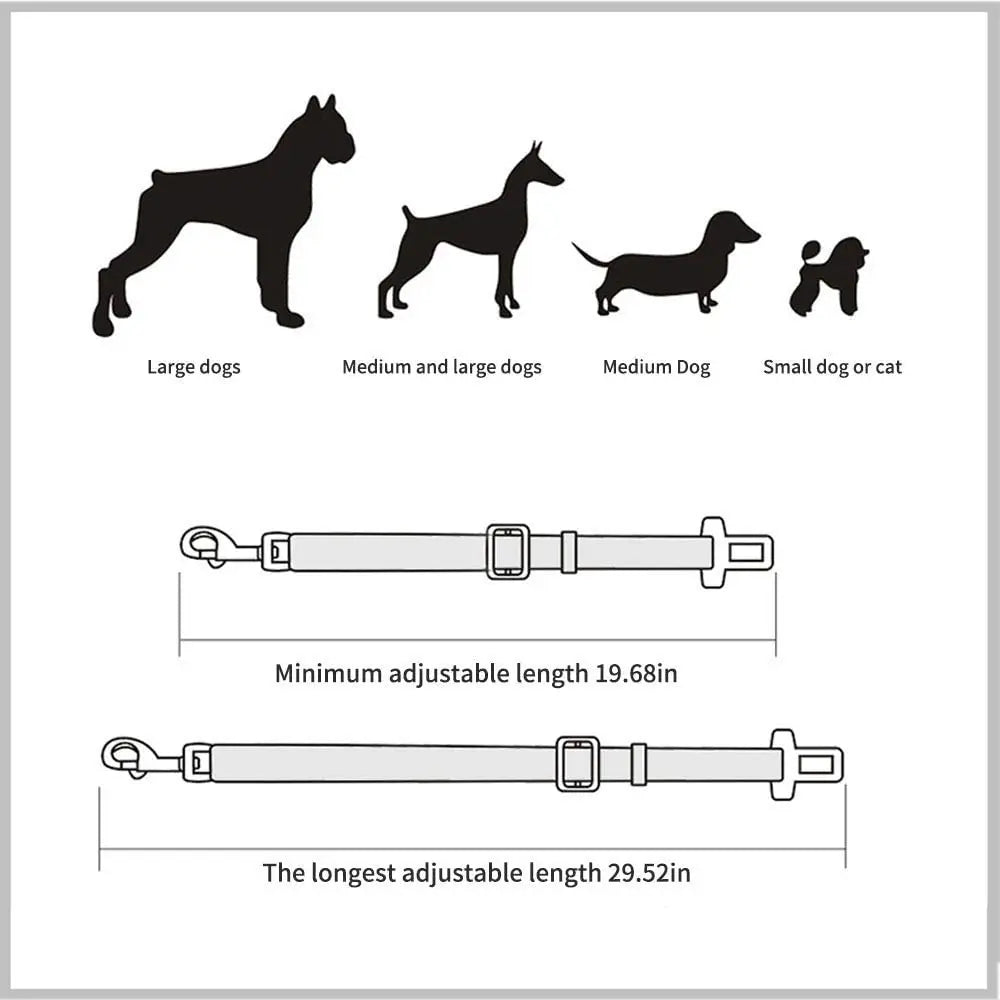 Adjustable Cat Dog Car Seat Belt