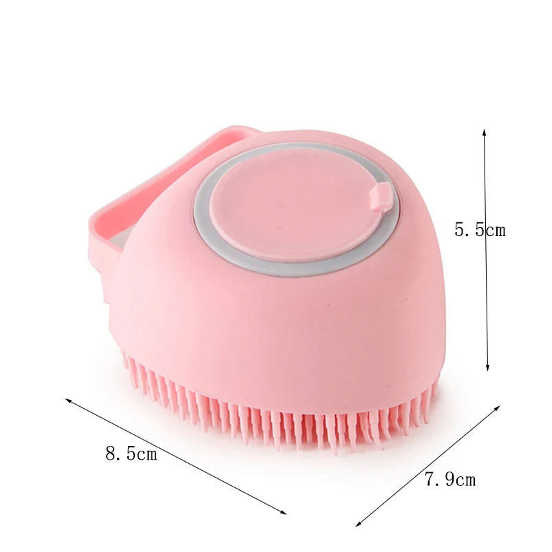 Cat and dog silicone bath brush
