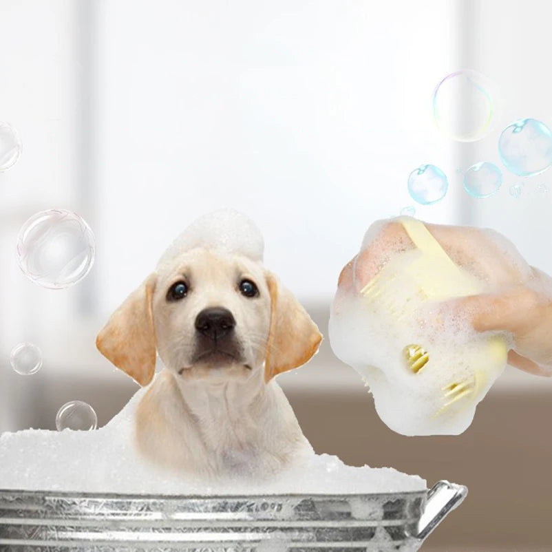 Cat and dog silicone bath brush