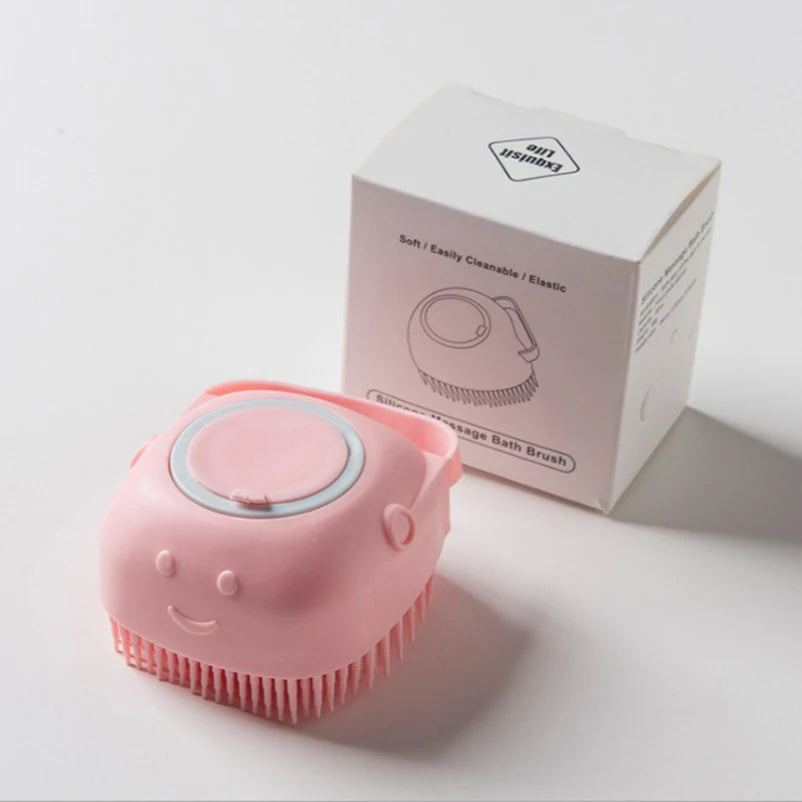 Cat and dog silicone bath brush