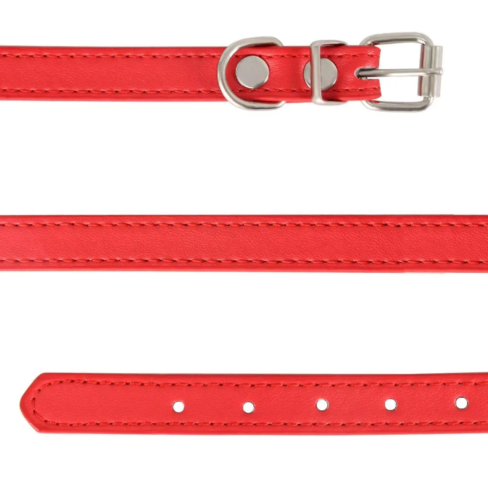 Cat Colorful Leather Collar