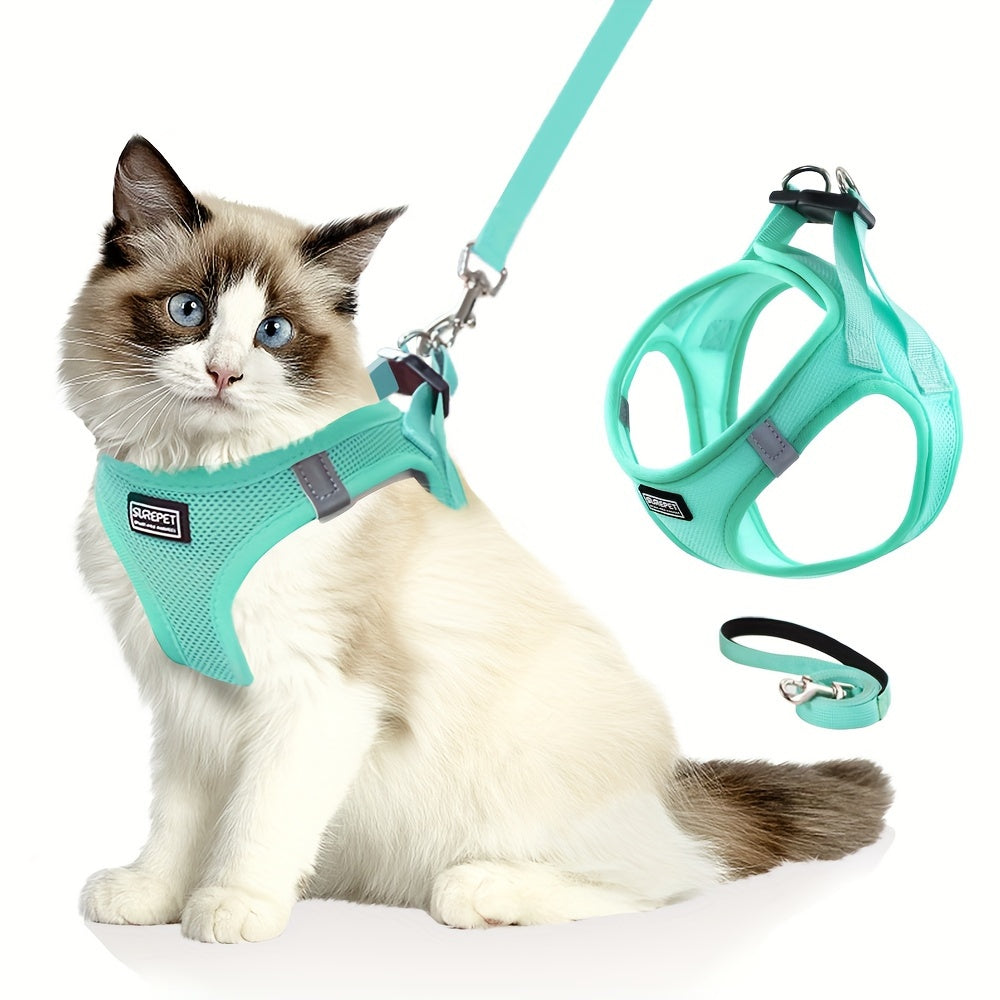 Adjustable Cat Harness with Reflective Strap