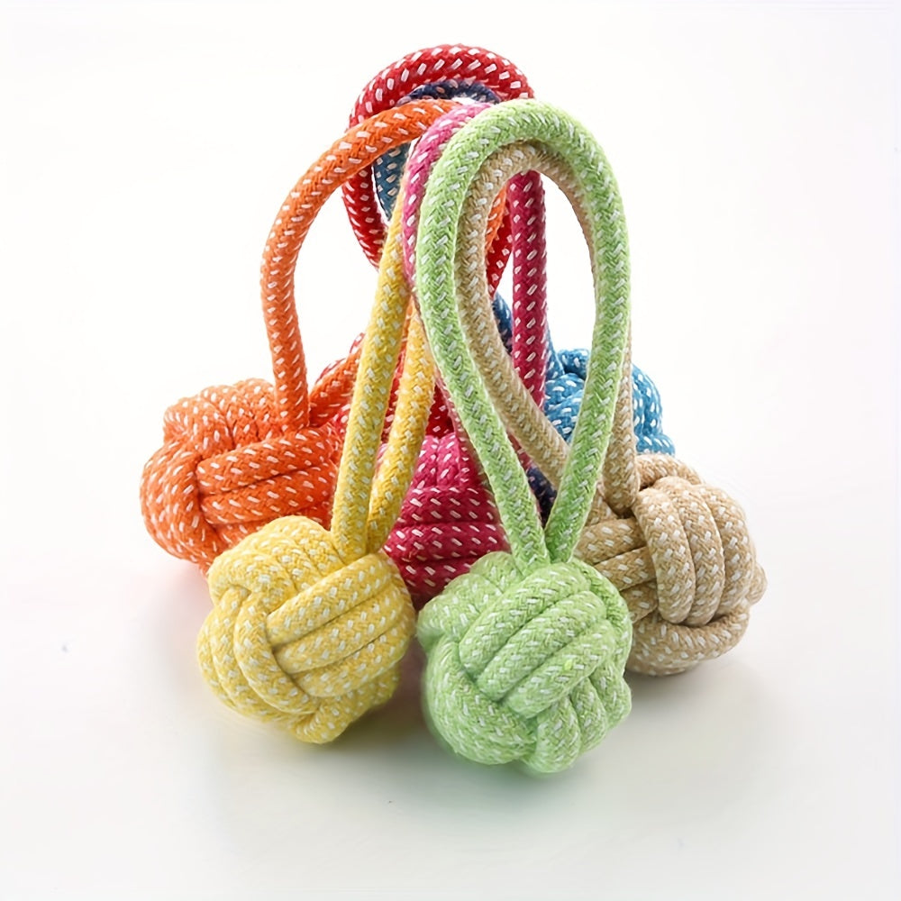 Colorful Braided Rope Ball Dog Toy