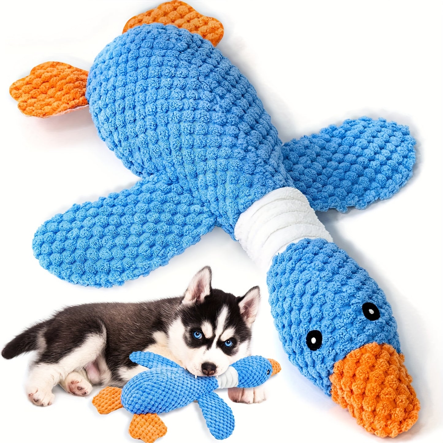 Durable Plush Duck Dog Toy for Medium Breeds