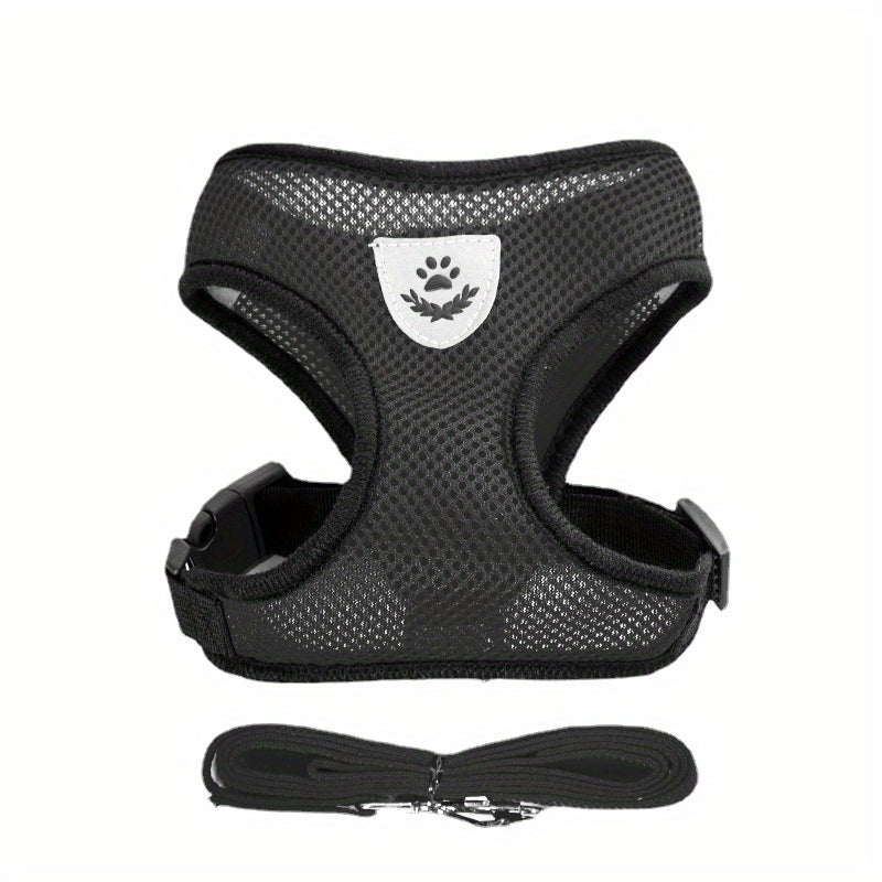 Adjustable Puppy Cat Vest Harness With Soft Mesh