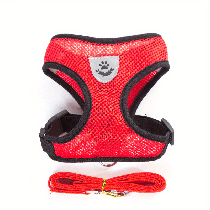 Adjustable Puppy Cat Vest Harness With Soft Mesh