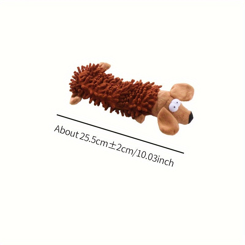 Interactive Plush Dog Toy with Squeaker for Chew