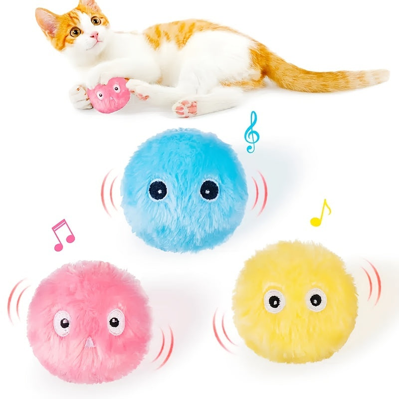 Interactive Cat Plush Toy Ball