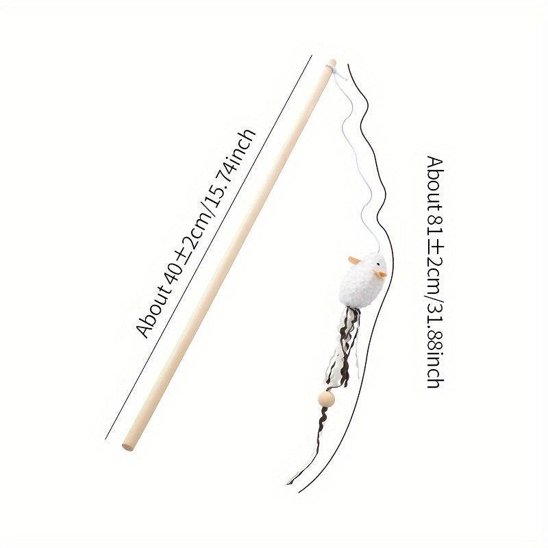 Mouse Cat Teaser Stick