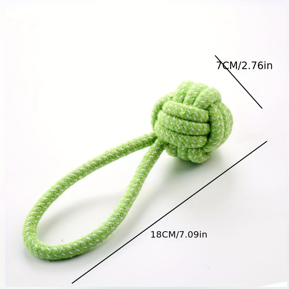Colorful Braided Rope Ball Dog Toy