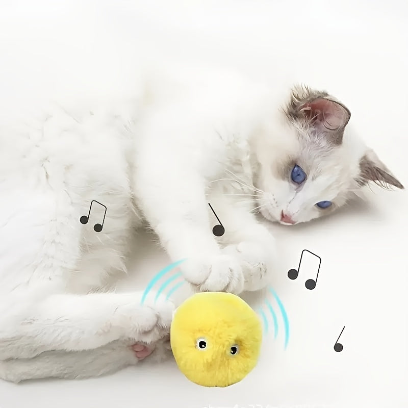 Interactive Cat Plush Toy Ball