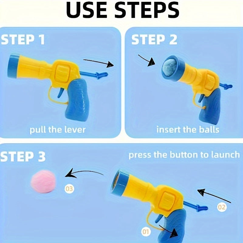 Cat Launcher Toy with 20 Plush Balls