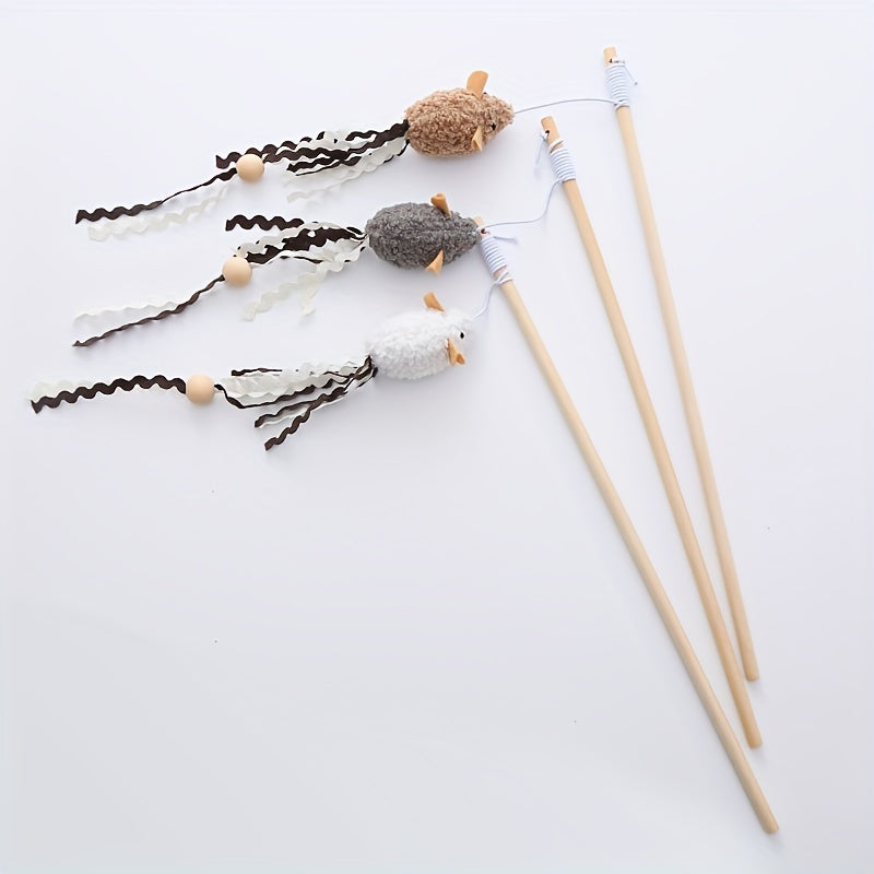 Mouse Cat Teaser Stick
