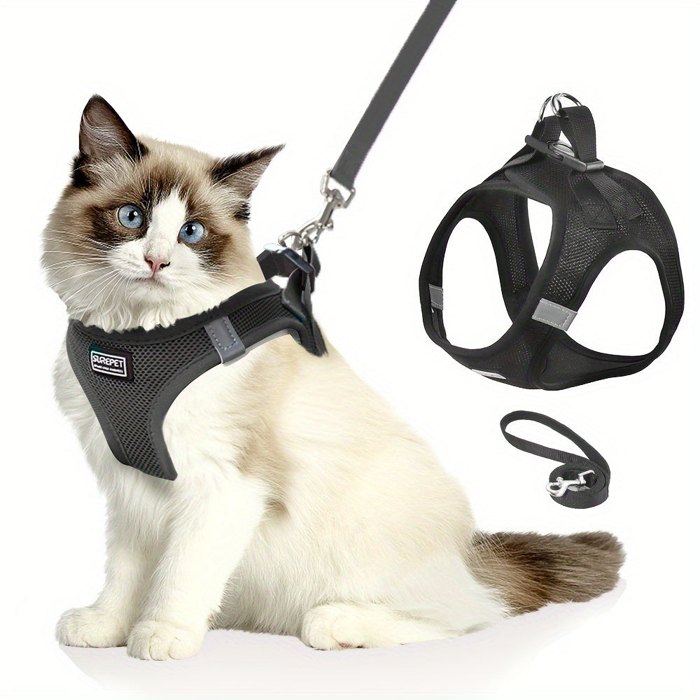 Adjustable Cat Harness with Reflective Strap