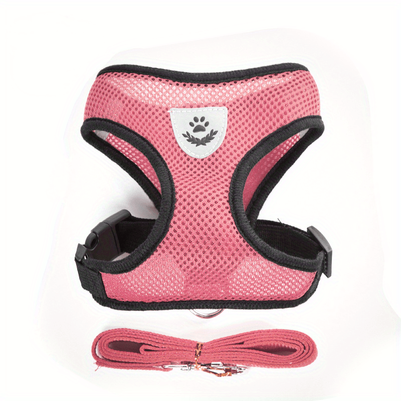 Adjustable Puppy Cat Vest Harness With Soft Mesh