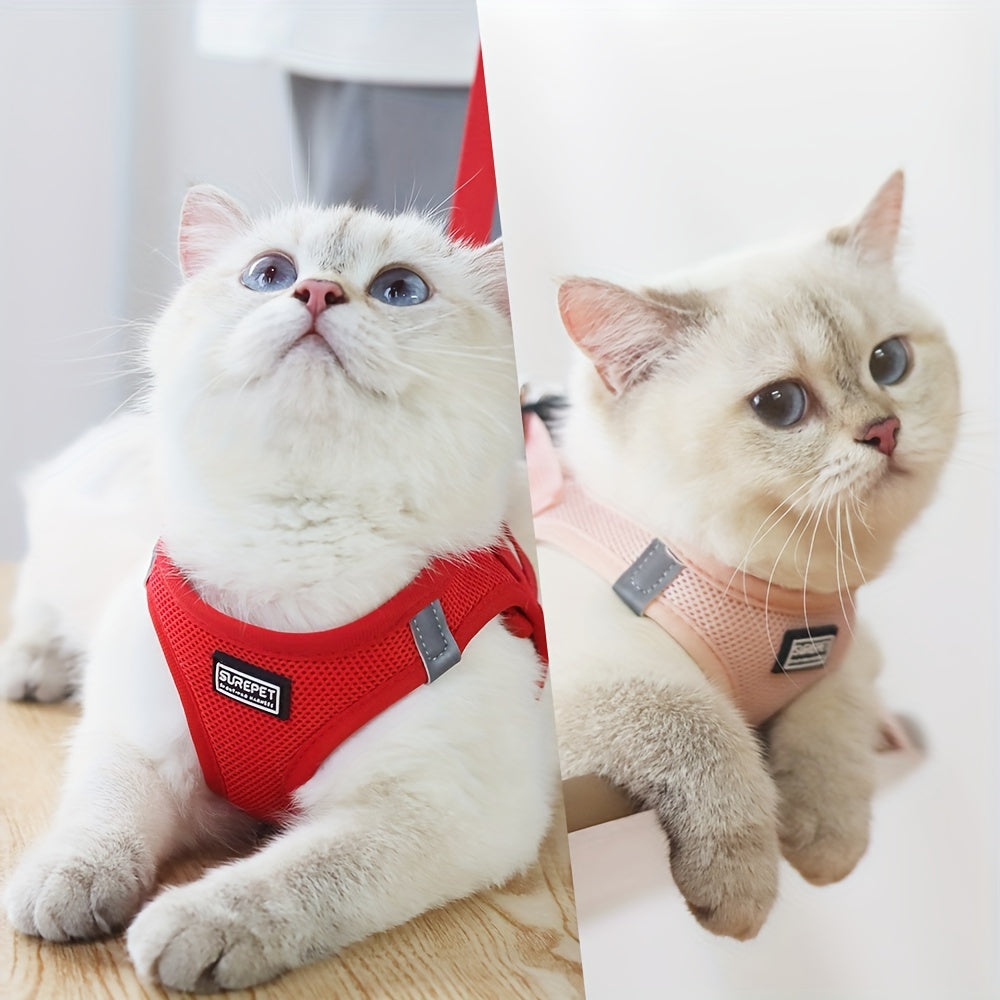 Adjustable Cat Harness with Reflective Strap