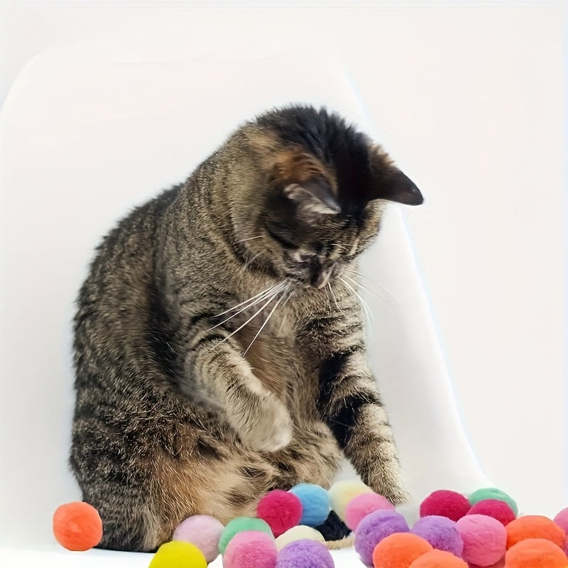 Cat Launcher Toy with 20 Plush Balls