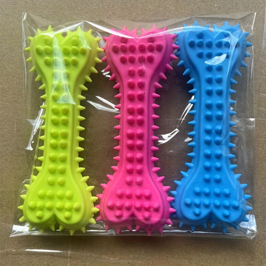 Polka Dot Bone-Shaped Dog Chew Toy