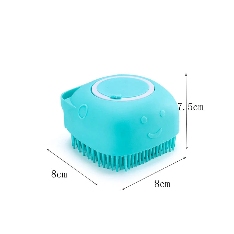 Cat and dog silicone bath brush