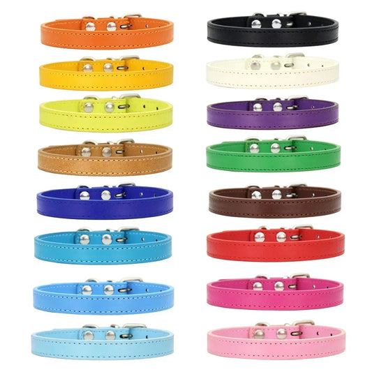 Cat Colorful Leather Collar