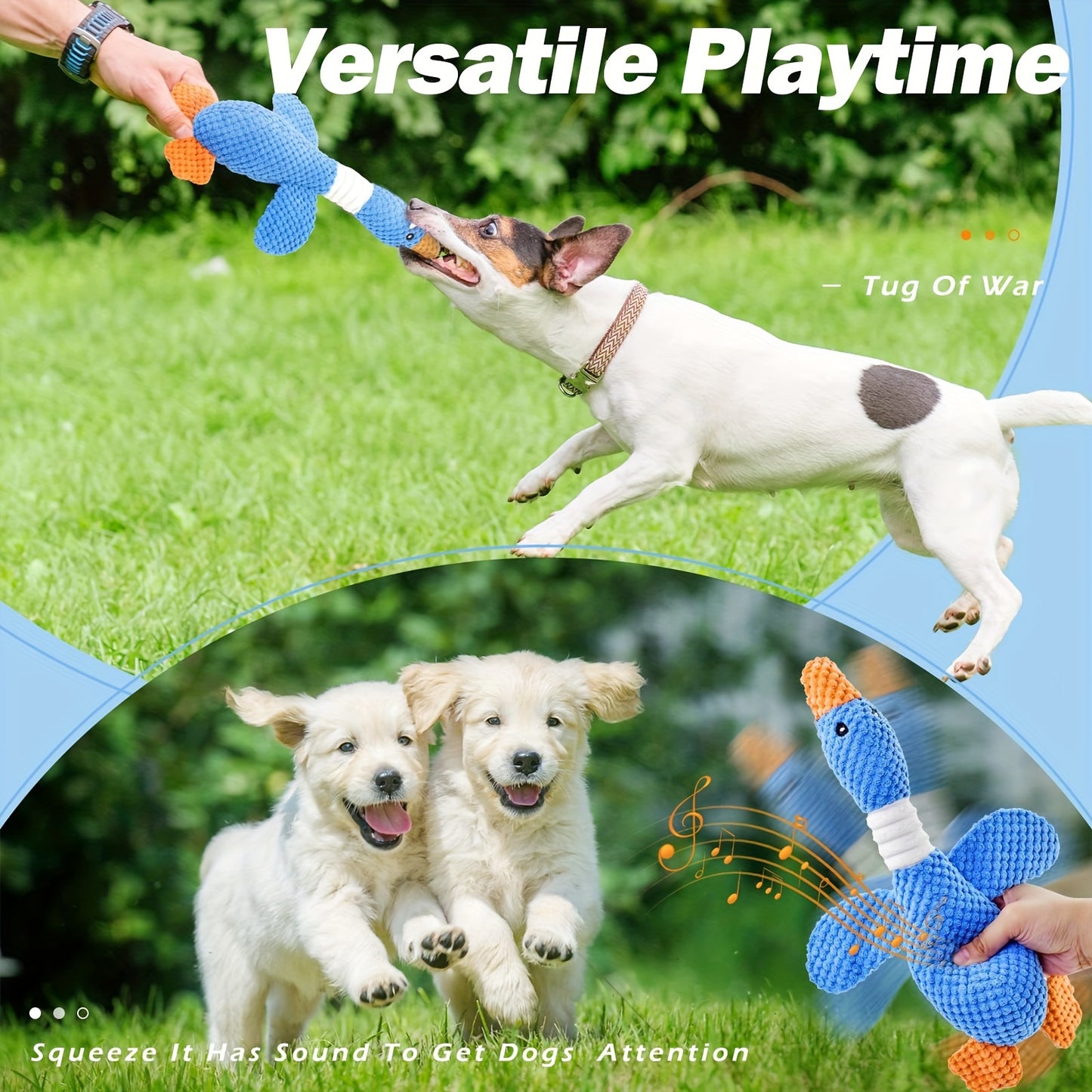 Durable Plush Duck Dog Toy for Medium Breeds