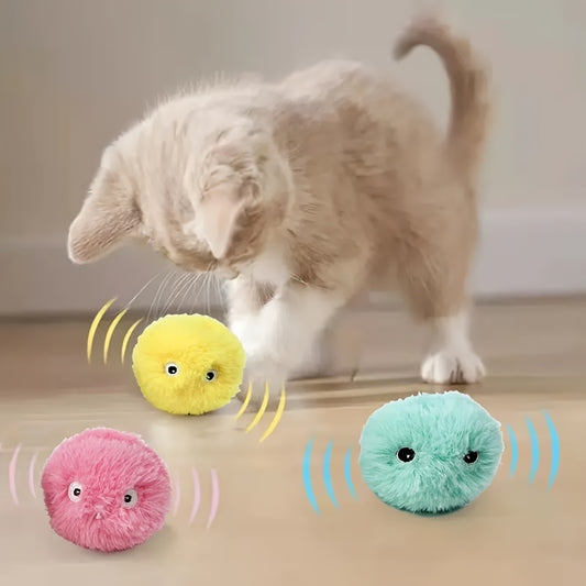Interactive Cat Plush Toy Ball