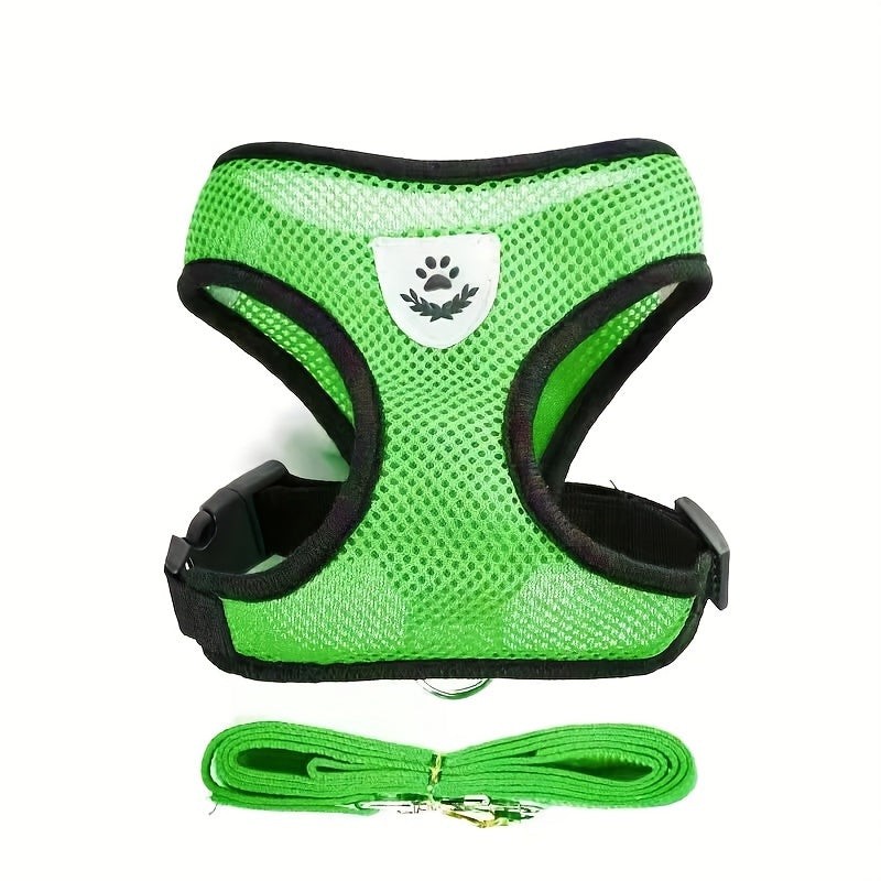Adjustable Puppy Cat Vest Harness With Soft Mesh